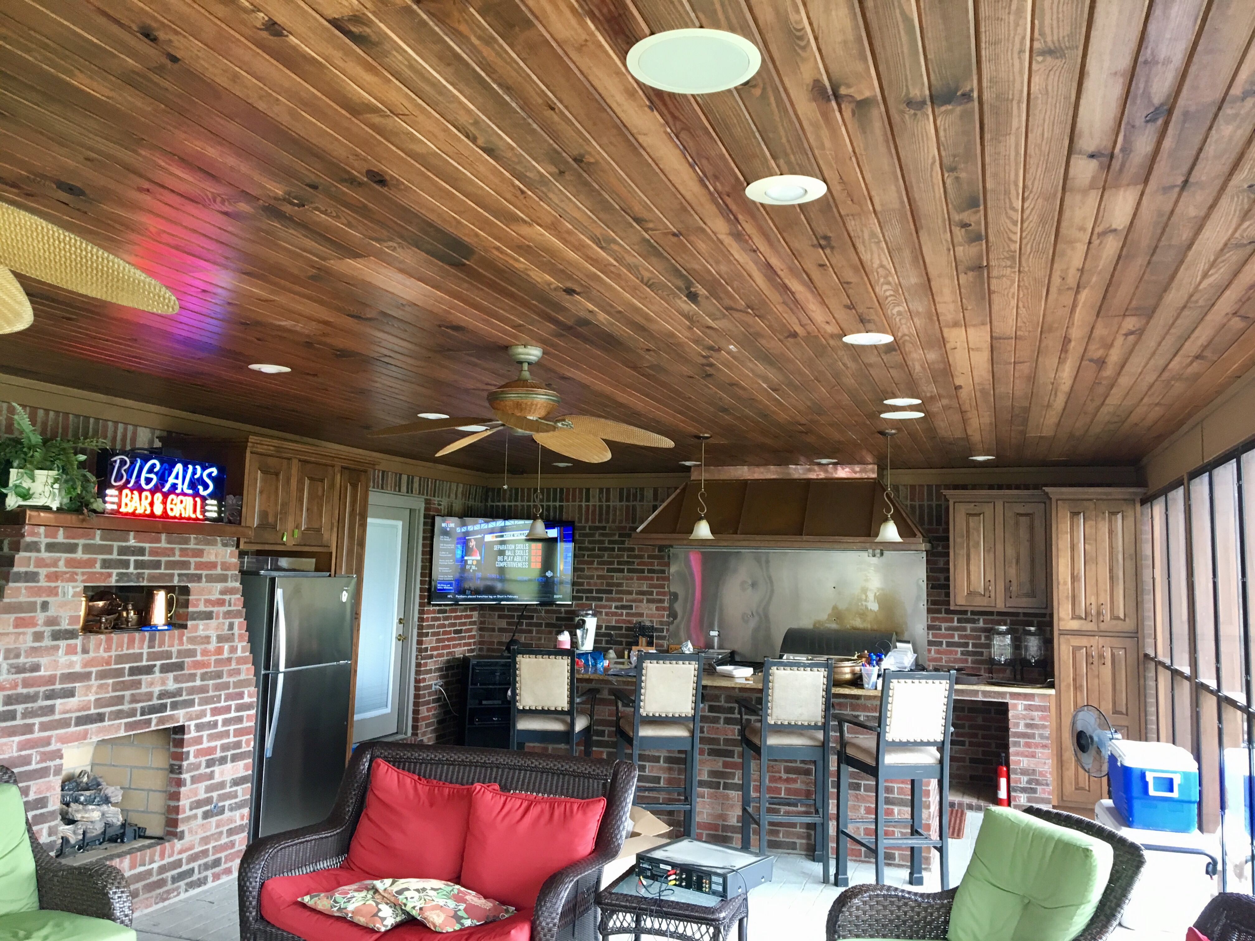 A Beautiful Sunroom Upgrade• Installed A Samsung Smart TV and Upgraded The Sound System!