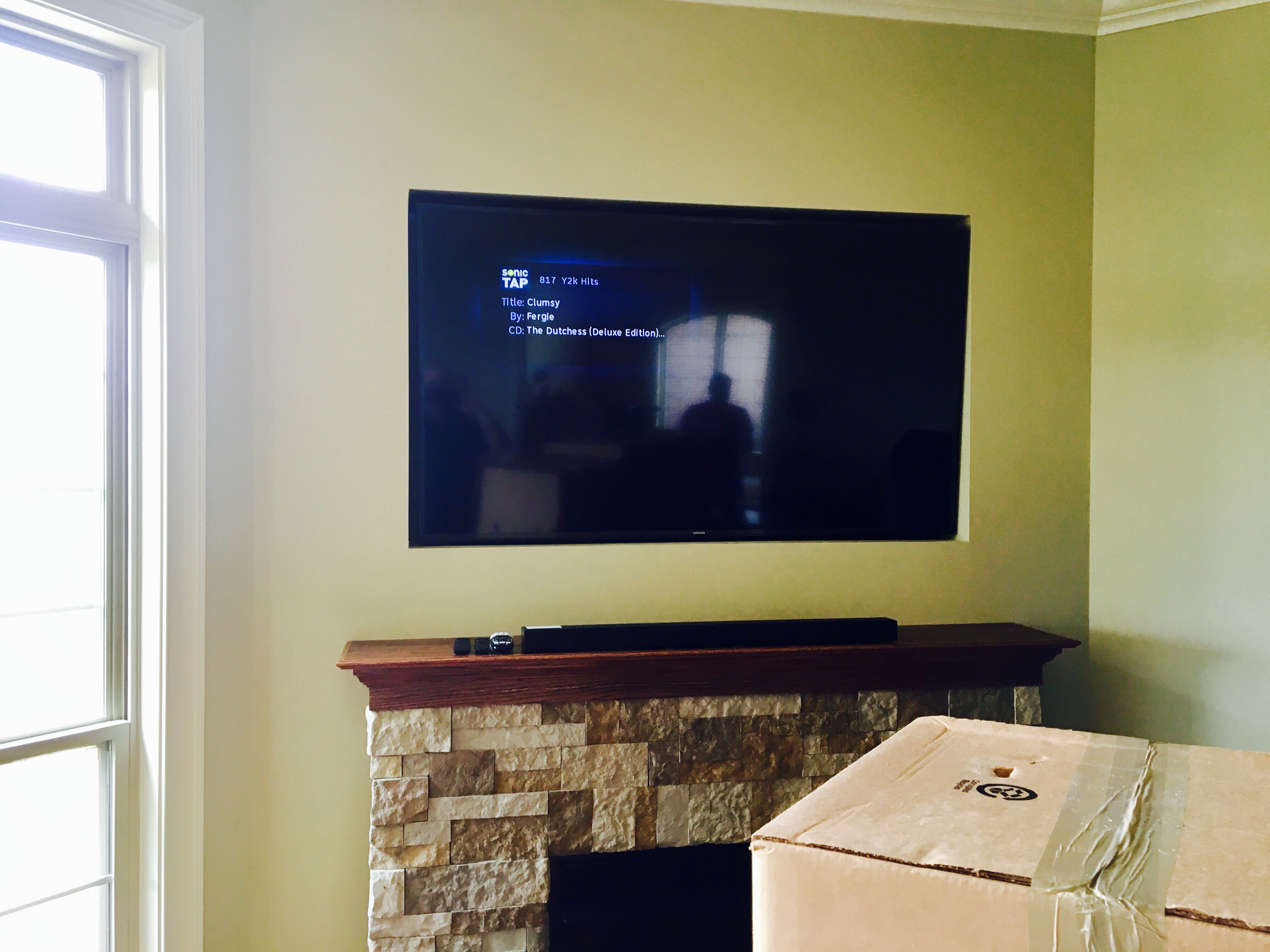 TV Mounted in Recessed Wall • London Kentucky