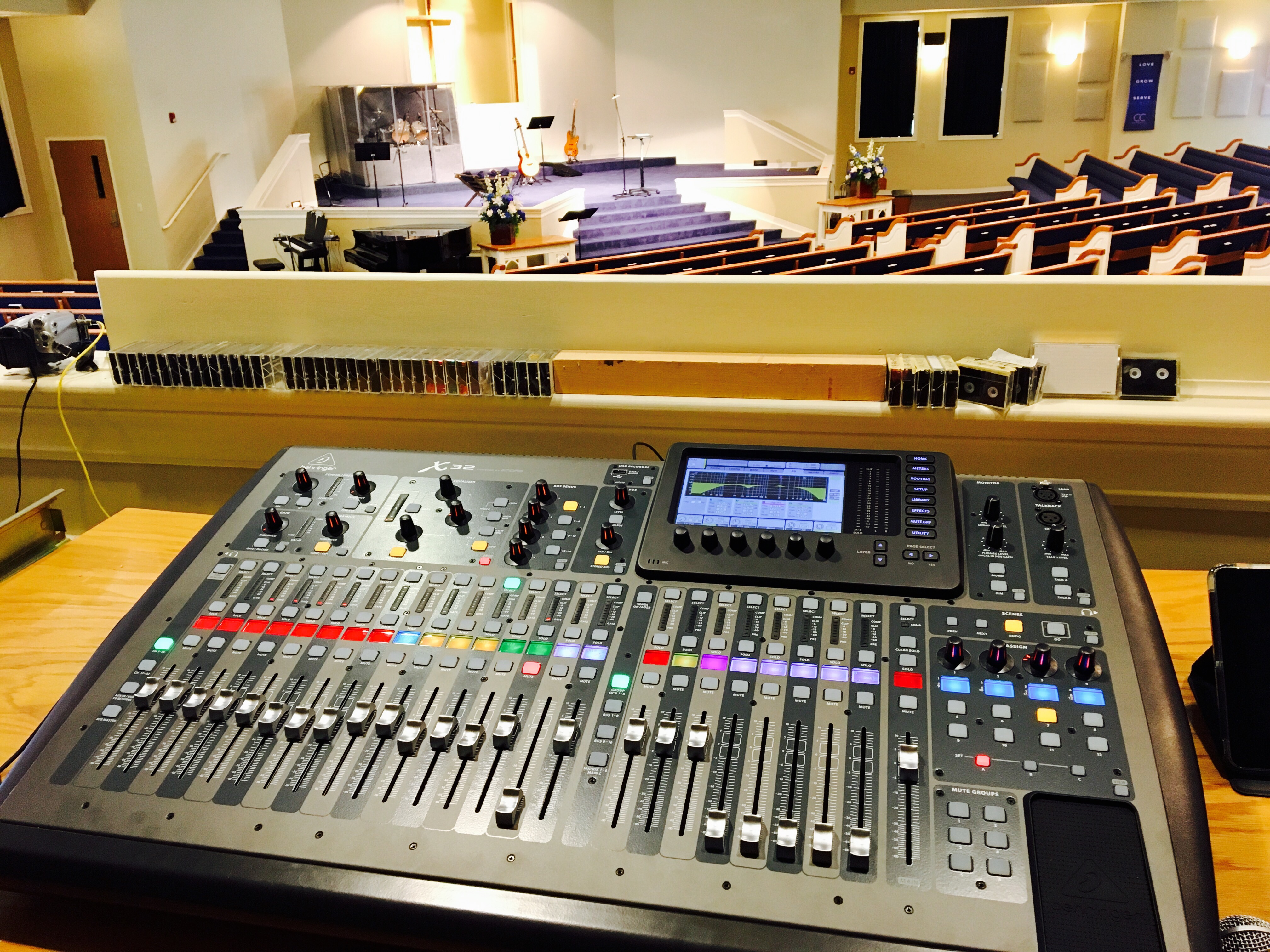 Behringer X32 Digital Sound Board Installation at Community Christian Church • London, Kentucky